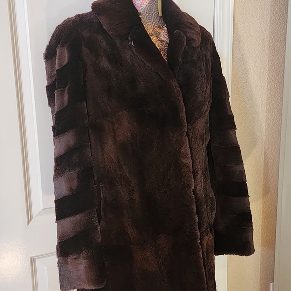 Vintage HODDERS Brown Sheared Beaver Fur Coat, Lightweight - Picture 3 of 13